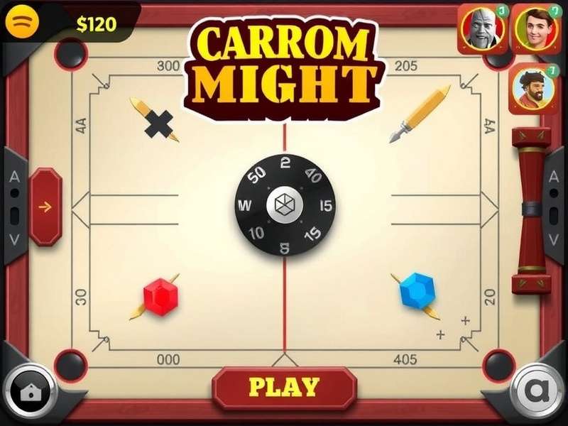 Carrom Mighty Clash Game Interface